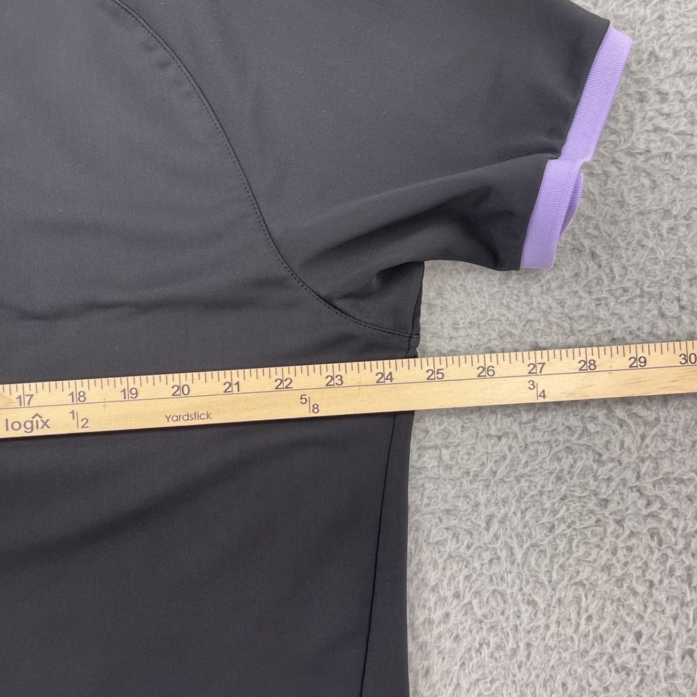 UNRL Polo Shirt Mens XL Black Lavender Barstool Sports Logo Performance Stretch - Picture 6 of 8